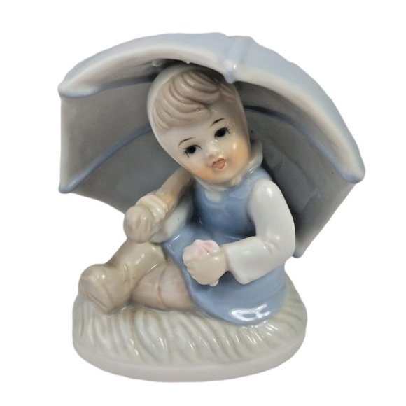 Duncan Royale Other - Duncan Royale Girl with Umbrella 4.5 inch Ceramic Porcelain Figurine Vintage